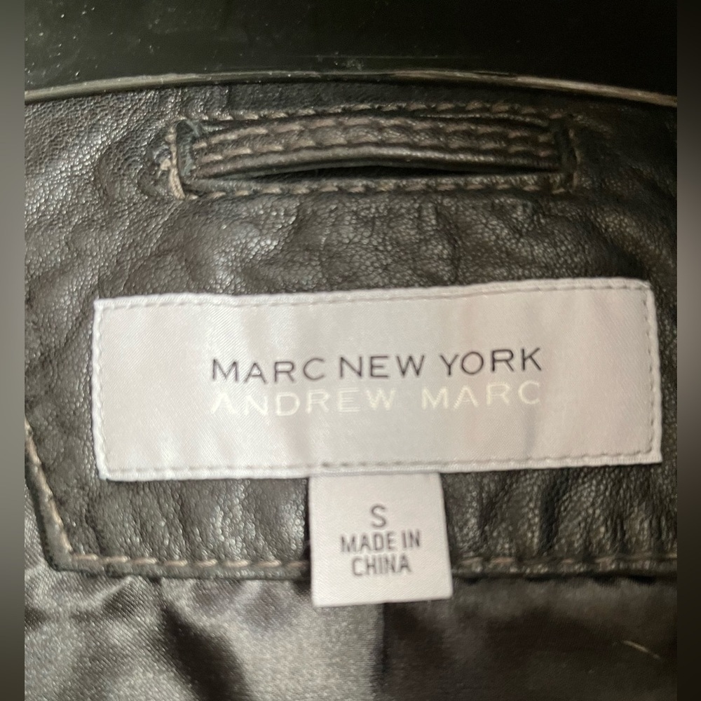 100% Lambskin Moto Jacket, Marc New York by Andrew Marc Black BNWOT - Picture 13 of 15
